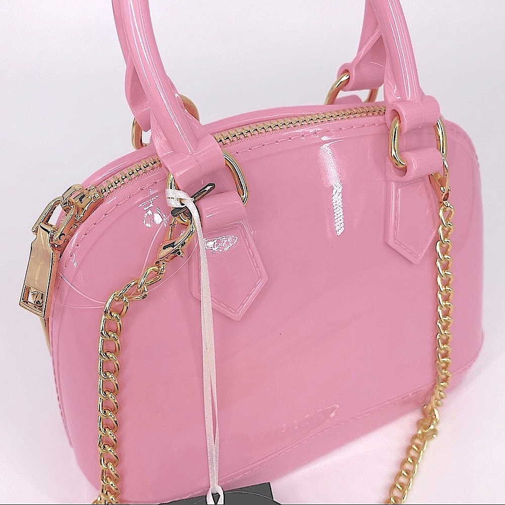 Germ-away bubblegum pink pvc jelly Barbie purse